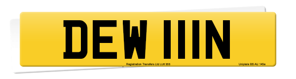 Registration number DEW 111N